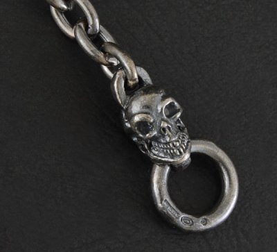 Photo5: Quarter Skull Half Chain Bracelet