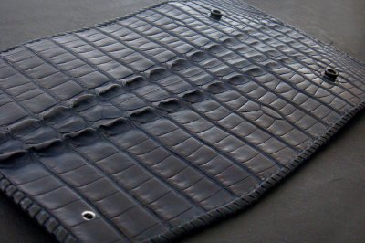 Photo5: Crocodile Tail W-Spine Long Wallet