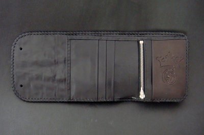 Photo4: Crocodile Tail W-Spine(L) Half Wallet