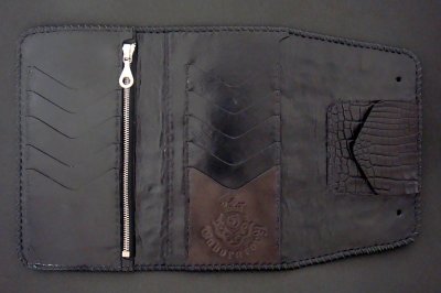 Photo4: Crocodile Tail Doble Spine(L) Long Wallet