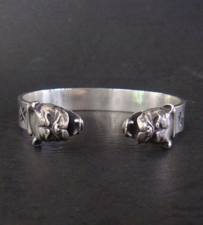 Photo4: Half Bulldog Flat Bar Bangle