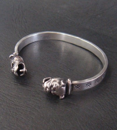 Photo2: Quarter Bulldog Flat Bar Bangle