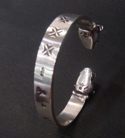 Photo5: Half Bulldog Flat Bar Bangle