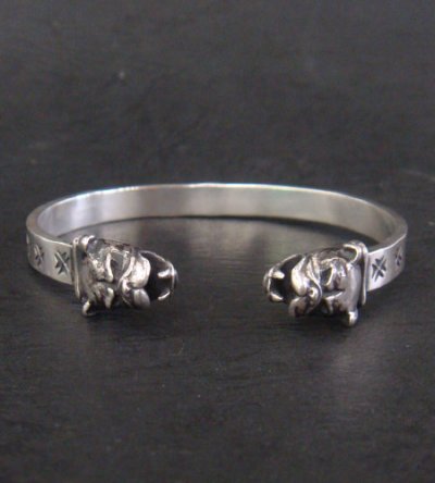 Photo4: Quarter Bulldog Flat Bar Bangle