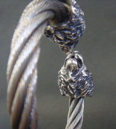 Photo4: Lion Cable Wire Bangle