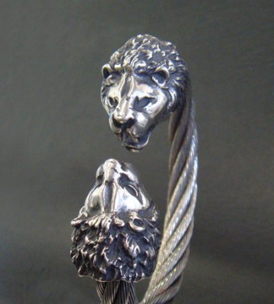 Photo2: Lion Cable Wire Bangle