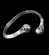 Half Skull Triangle Wire Bangle