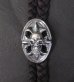 Photo3: Skull On Cross Oval Loop Tie (3)