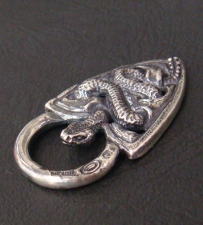 Photo3: Large Snake Belt Tip Pendant