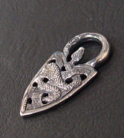 Photo4: Small Snake Belt Tip Pendant