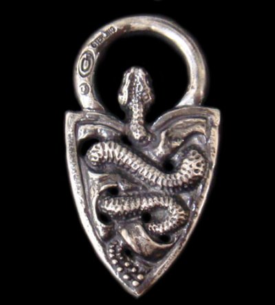 Photo1: Large Snake Belt Tip Pendant