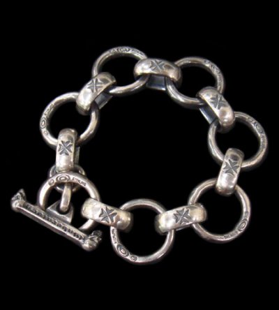 Photo1: H.W.O & O-Ring Links Bracelet