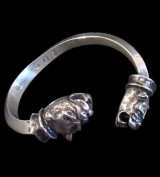 Old Bulldog With Bolo Neck Triangle Wire Bangle