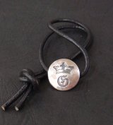 G&Crown Button Leather Hair Band