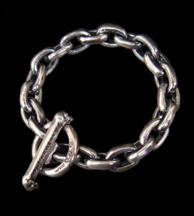 Photo2: Small Oval Chain Link Bracelet