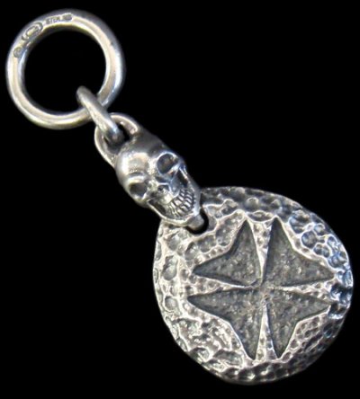 Photo1: Maltese Cross Blob With Skull & O Ring Wallet Hanger