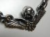 Photo4: Wing Skull & Chain Links Necklace (4)