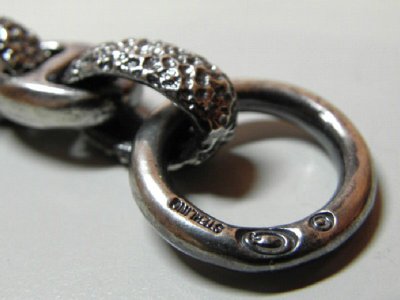 Photo4: Chiseled H.W.O & Anchor Chain Links Bracelet