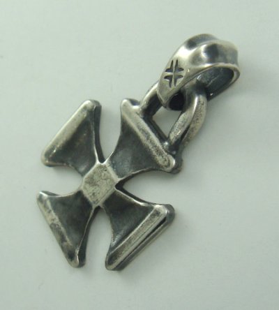 Photo2: Long Iron Cross Pendant