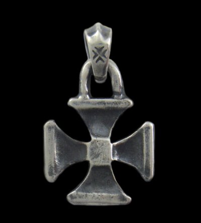 Photo1: Long Iron Cross Pendant