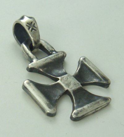 Photo3: Long Iron Cross Pendant