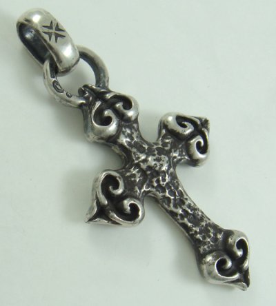 Photo2: Quarter 4 Heart Chiseled Cross With H.W.O Pendant