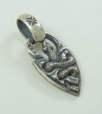 Photo3: Medium Snake Belt Tip With H.W.O Pendant