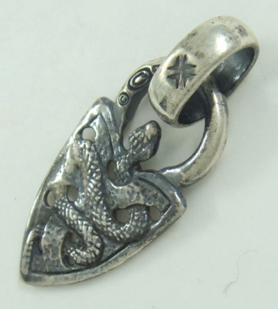 Photo3: Small Snake Belt Tip With H.W.O Pendant