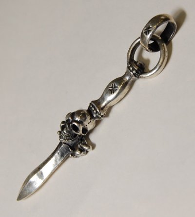 Photo3: Dagger With Skull With H.W.O Pendant