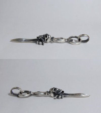 Photo5: Half Dagger With Skull Pendant With H.W.O