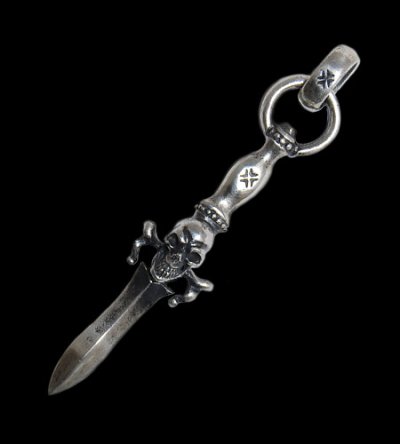 Photo1: Half Dagger With Skull Pendant With H.W.O