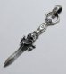 Photo2: Half Dagger With Skull Pendant With H.W.O (2)