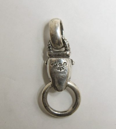 Photo4: Bulldog With Chiseled Loop & Smooth H.W.O Pendant