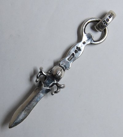 Photo4: Half Dagger With Skull Pendant With H.W.O