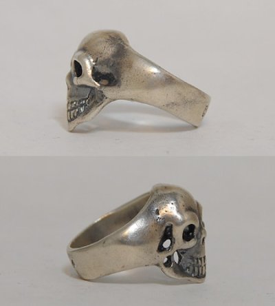 Photo5: Old Single Skull Ring