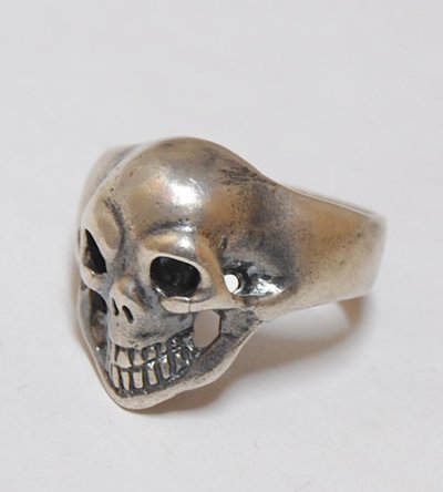 Photo2: Old Single Skull Ring