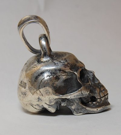 Photo4: Large Skull Head Pendant