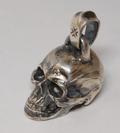 Photo3: Large Skull Head Pendant