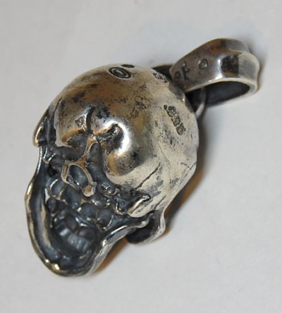 Photo2: Large Skull Head Pendant