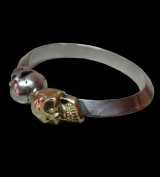 Gold & Silver Skull Triangle Wire Bangle