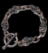 Skull & Chain Link Bracelet