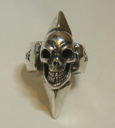 Photo2: Skull with Spike Ring