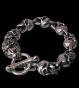 Lion With Skulls Links Bracelet