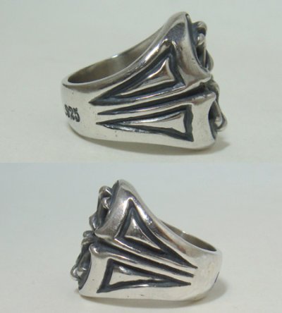 Photo4: Sculpted Oval Signet Ring