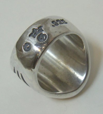 Photo5: Sculpted Oval Signet Ring