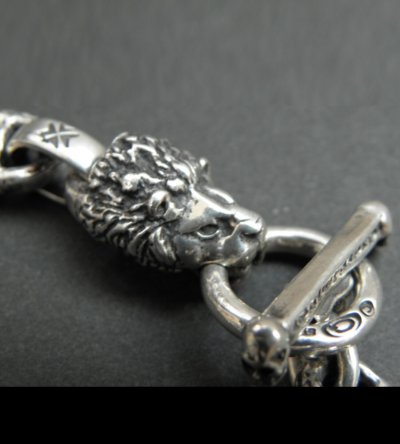 Photo4: Quarter Lion With H.W.O & Chiseled Anchor Links Bracelet