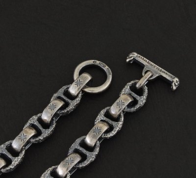 Photo5: Half H.W.O & Chiseled Anchor Links Necklace