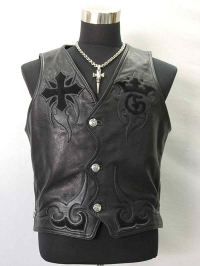 Photo1: Gaboratory Tribal Leather Vest