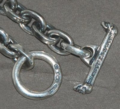 Photo4: Half Small Oval Chain & Half T-bar Necklace