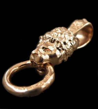 Photo1: 10k Quarter Lion Pendant